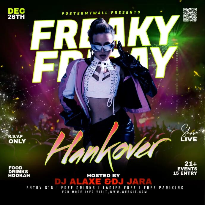 Black Joyful Freaky Friday Hankover Instagram video Post template