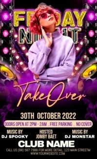 Black Joyful Friday Night Party Us Legal template