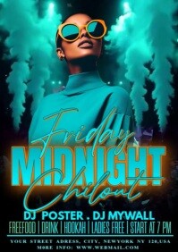 Black Joyful Friday Party A2 template