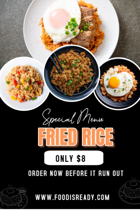 Copy of Black Joyful Fried Rice Design Poster | PosterMyWall