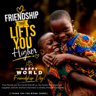 Black Friendship Day Celebration Publicación de Instagram Template