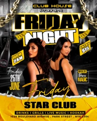 Black Joyful Girls Night Out Party Template Instagram Portrait