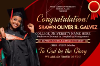 Sort Graduation Announcement Banner 4' × 6' Template
