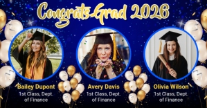 Black Joyful Graduation Celebration Facebook Shared Image template