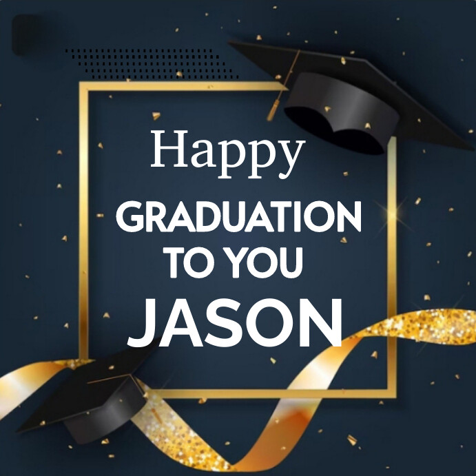 Plantilla de Black Joyful Graduation Instagram Post | PosterMyWall