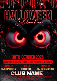 Black Joyful Halloween  A3 template