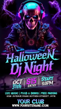 Black Joyful Halloween Cosstume Party Instagram Story template