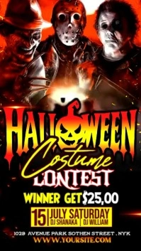 Black Joyful Halloween Cosstume Party Instagram Story template