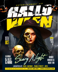 Black Joyful Halloween Costume Contest Flyer Instagram Portrait template