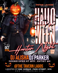 Black Joyful Halloween Costume Contest Flyer Instagram Portrait template