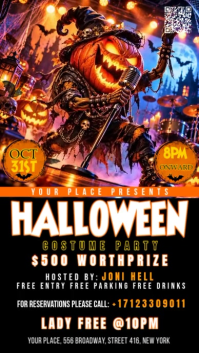 Black Halloween Costume Party Historia de Instagram Template