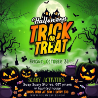 Black Halloween Event Post Instagram Template