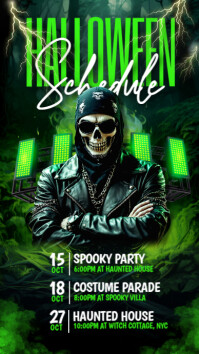 Black Joyful Halloween Event Schedule Flyer Instagram Story template