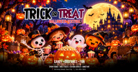 Czarny Halloween Festival Publicité Facebook Template