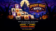 Black Halloween Game Night Publicação do Twitter Template