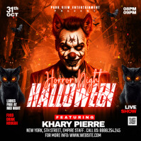 Black Joyful Halloween Horror Night Club Party Invitation Instagram Post template