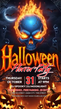 Black Joyful  Halloween Horror Party Instagram Story template