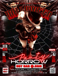 Black Joyful Halloween Horrow Party Flyer Flyer (us Letter) template