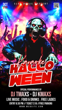 Black Halloween Karaoke Event Instagram Story Template