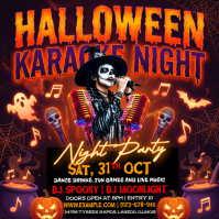 Roxo Halloween Karaoke Night Pos Instagram Template