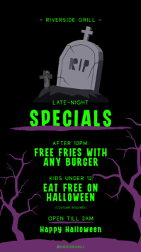 Black Halloween Menu Instagram-verhaal Template - Page 3