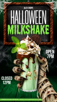 Hitam Halloween Milkshake Promotion Instagram Story Template