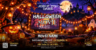 Black Halloween Movie Night Facebook 共享图片 Template