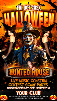 Czarny Halloween Party История на Instagram Template