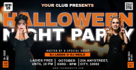 Sort Halloween Night Party Couverture d'événement Facebook Template