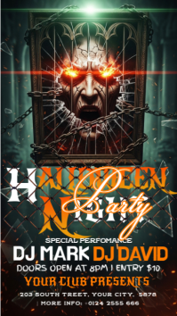 Black Joyful Halloween Night Party Instagram Story template