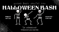 Preto Halloween Party Display digitale Template - Page 1