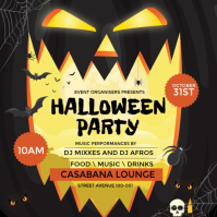 Black Halloween Party Instagram-Beitrag Template - Page 1