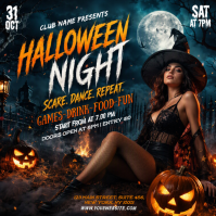 Sort Halloween Party Instagram na Post Template