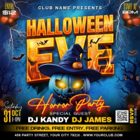 Noir Halloween Party Publicação no Instagram Template