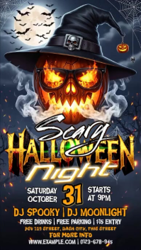 Black Halloween Party Instagram Story Template