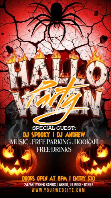 Black Joyful Halloween Party Instagram Story Template | PosterMyWall