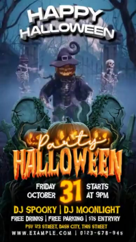 Nero Halloween Party เรื่องราวบน Instagram Template