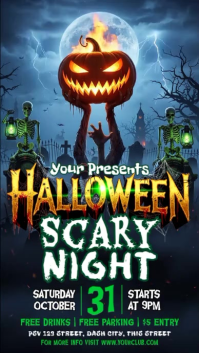 Black Halloween Party Instagram Story Template