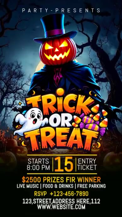 Plantilla de Halloween Party Facebook Story | PosterMyWall