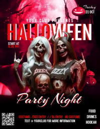 Nero Club Halloween Party Flyer Template