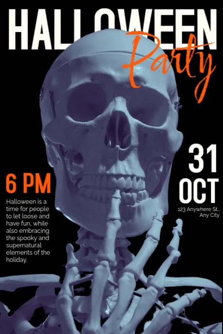 Plantilla de Black Joyful Halloween Party Poster | PosterMyWall