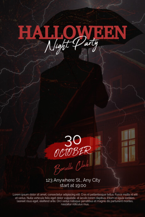 Plantilla de Black joyful halloween party poster | PosterMyWall