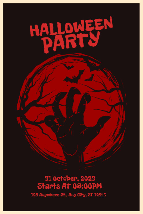 Plantilla de Black Joyful Halloween Party Poster | PosterMyWall