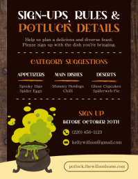 Black Halloween Potluck Iflaya Template - Page 2