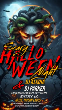 Black Joyful Halloween Scary Party Instagram Story template