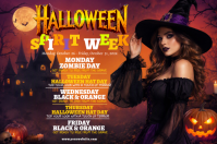 Sort Halloween Spirit Week Poster Template