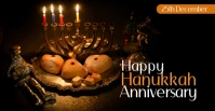 Black Joyful Hanukkah Facebook Event Cover template