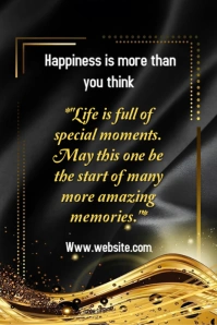 Black Joyful Happiness Wishes  Pinterest Graphic template