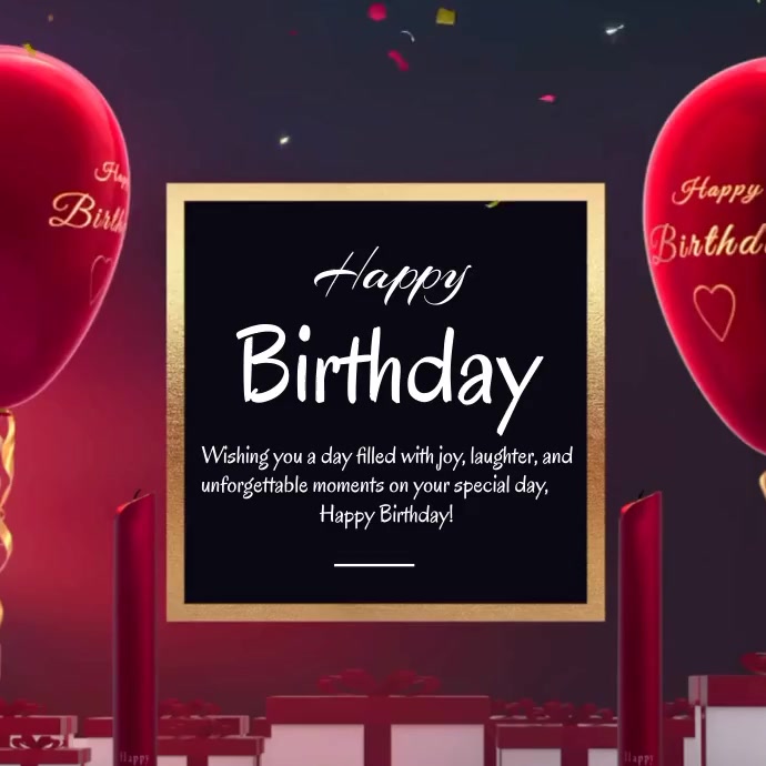 Modèle Black Joyful Happy Birth Instagram Post video | PosterMyWall