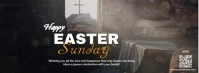 Black Joyful Happy Easter Facebook Cover Photo template